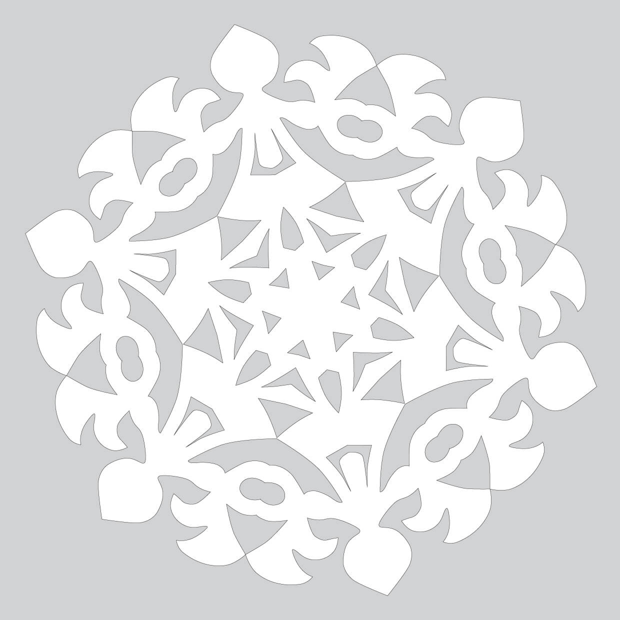 How to Make Paper Snowflake with Round Dance Pattern to Cut out Free