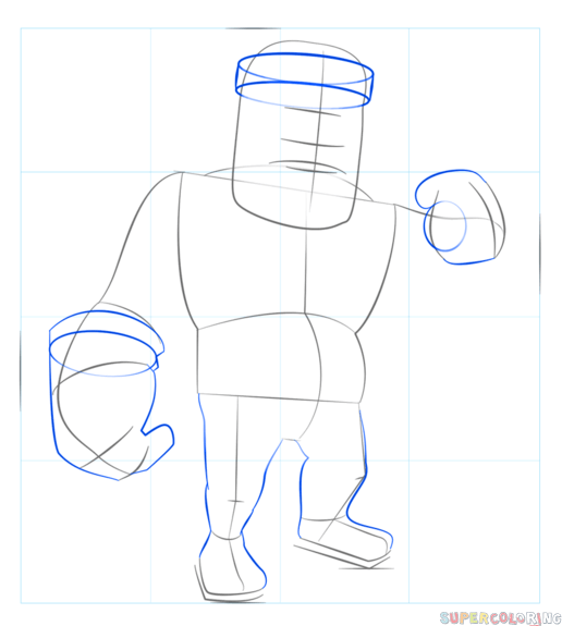 How to draw Barbarian King from Clash of Clans Step by step Drawing tutorials