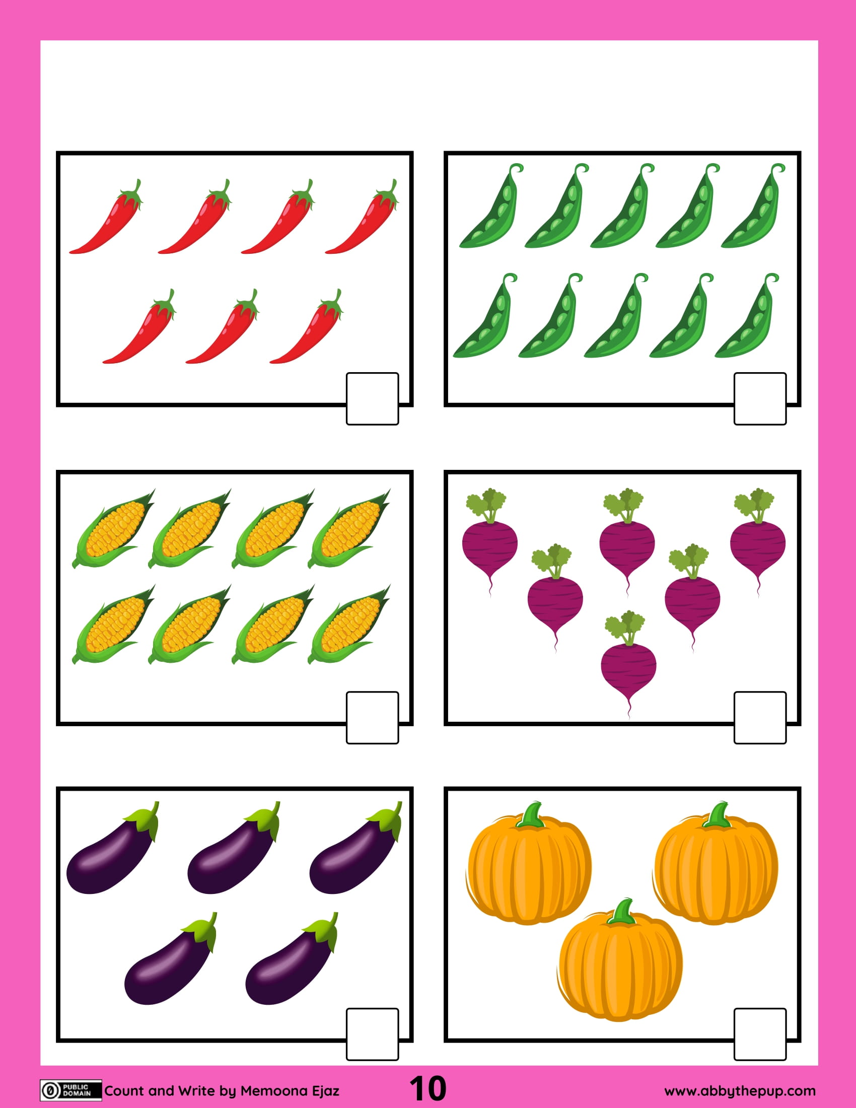 Count and Write worksheet Free Printable Puzzle Games