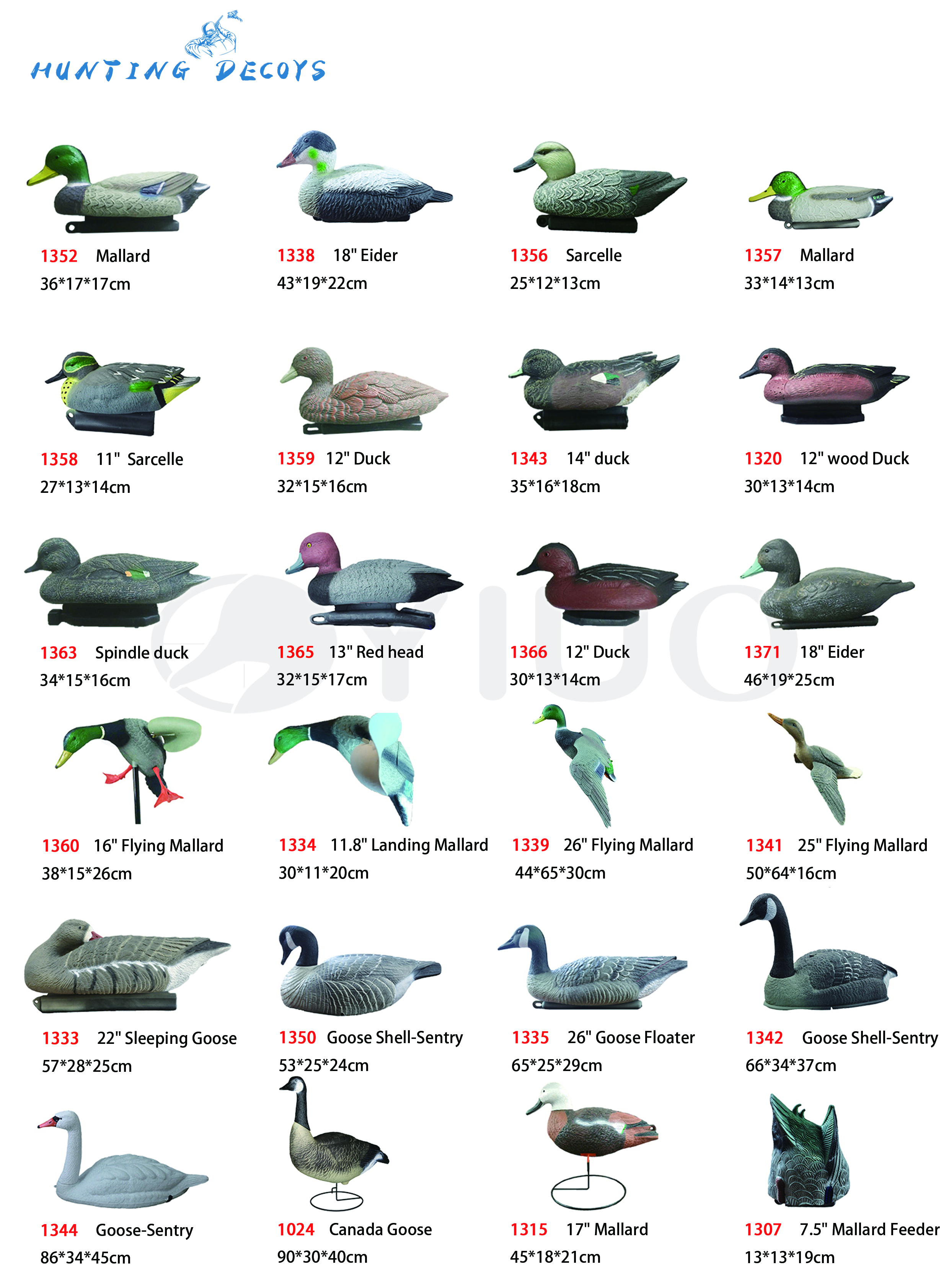 Small and cheap mallard duck decoys China super hunting decoys manufacture
