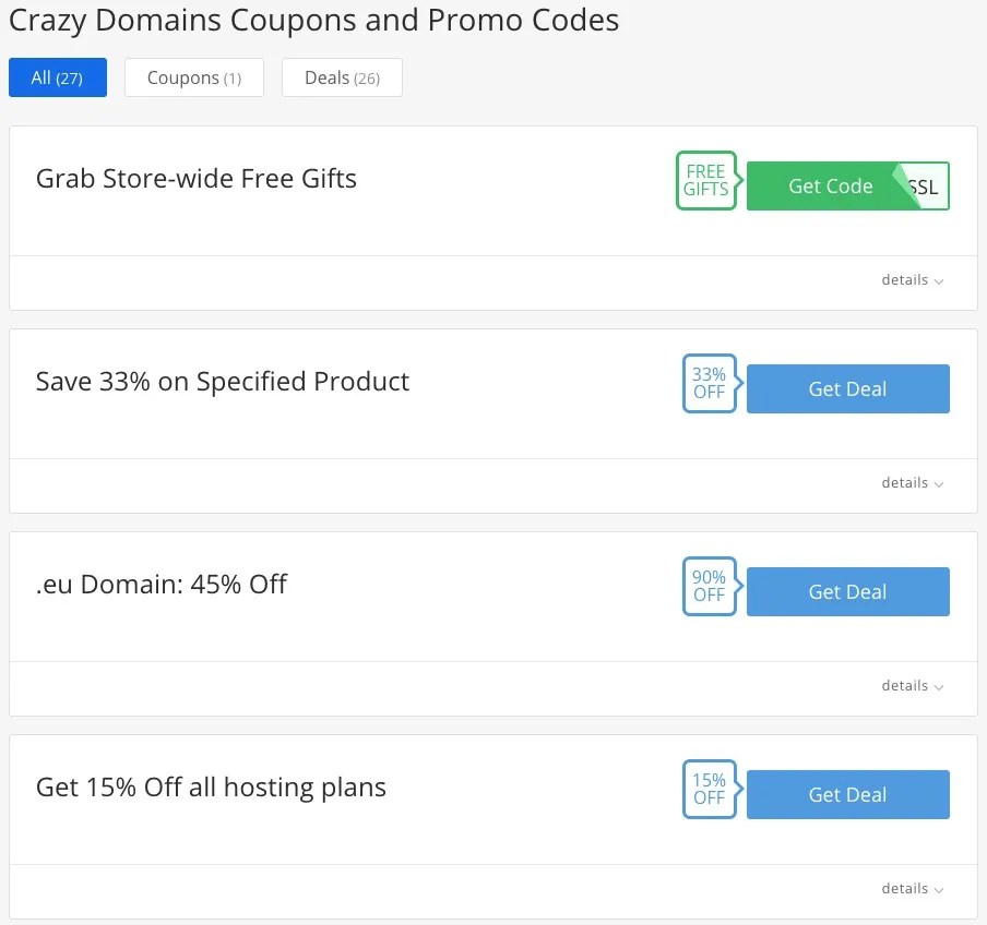 Up to 70 Off Crazy Domains promo code & deals in Jul 2021 Super Easy