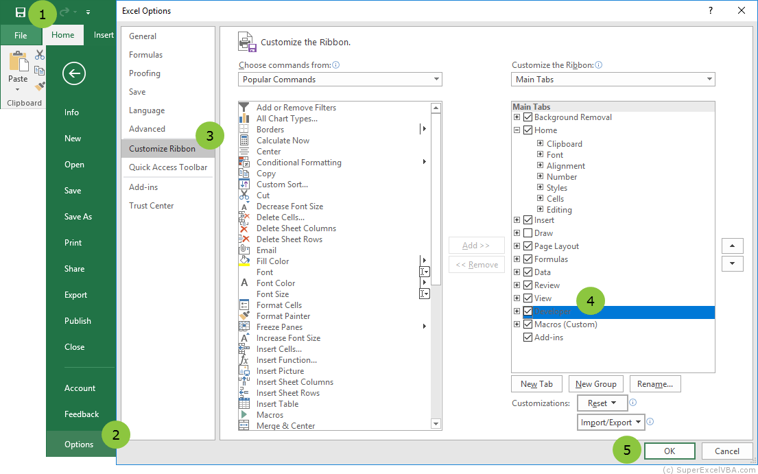 VBA Settings SuperExcelVBA