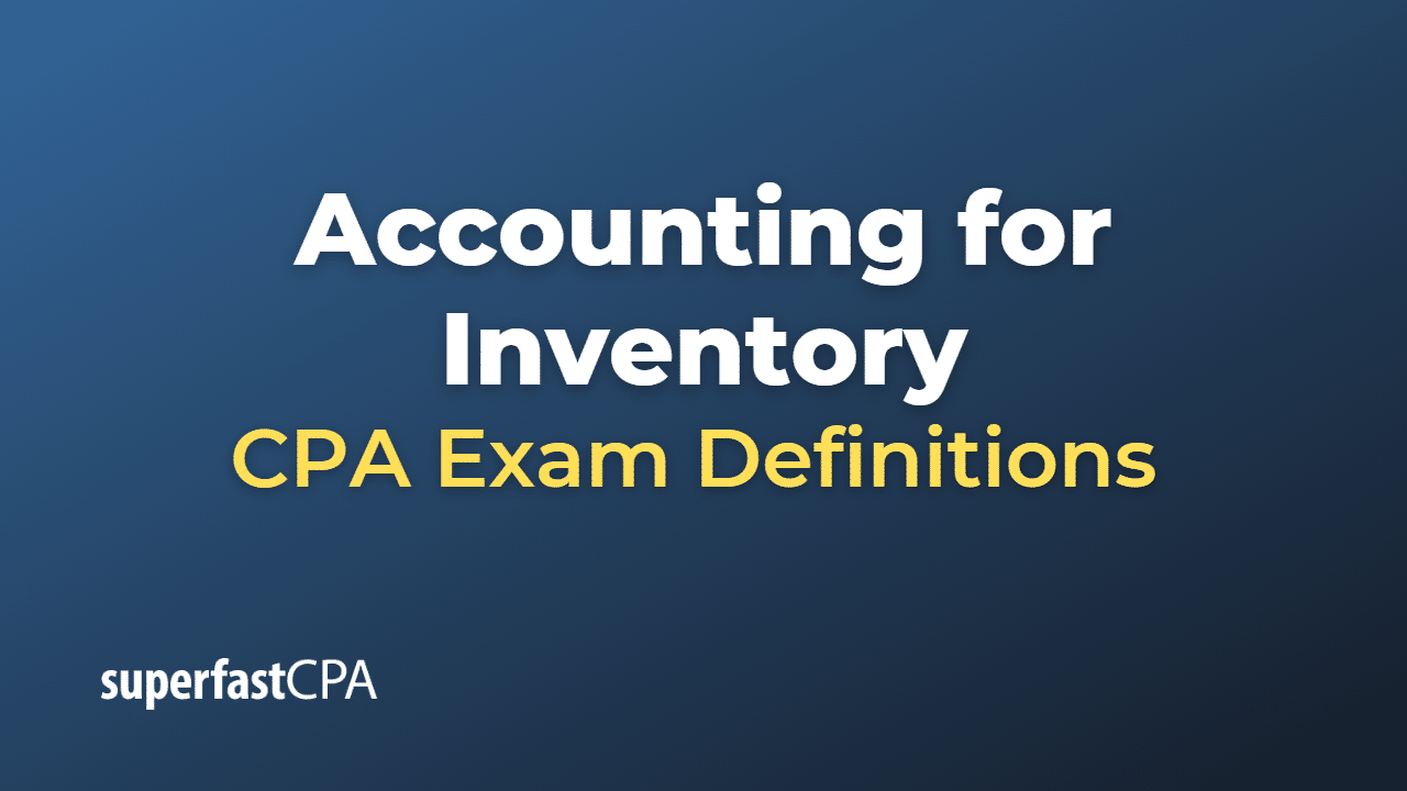 Accounting for Inventory