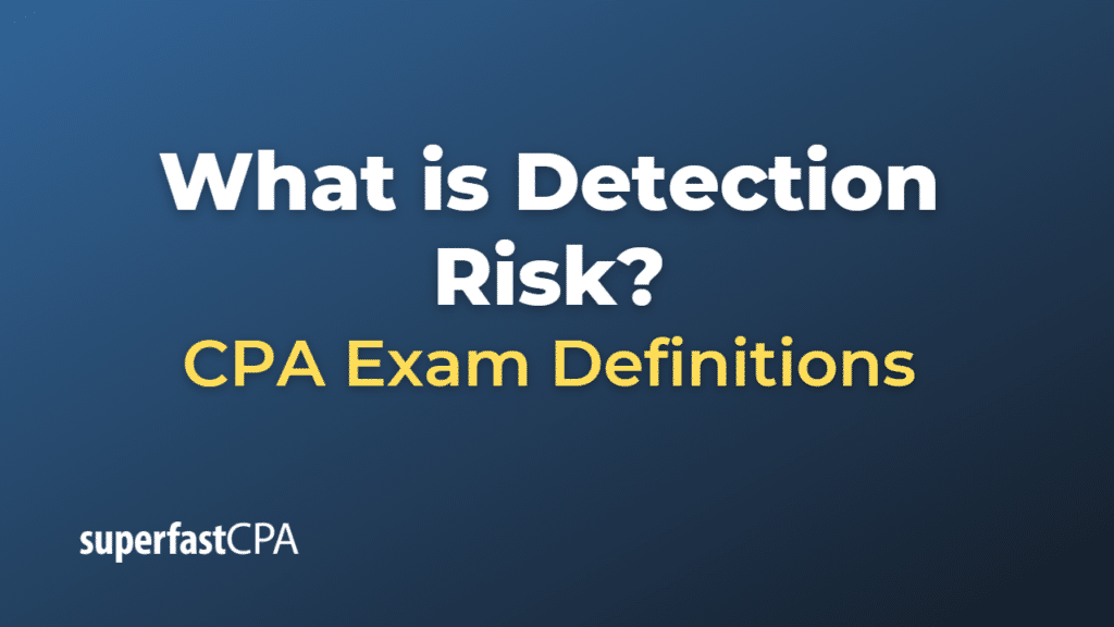 What is Detection Risk?