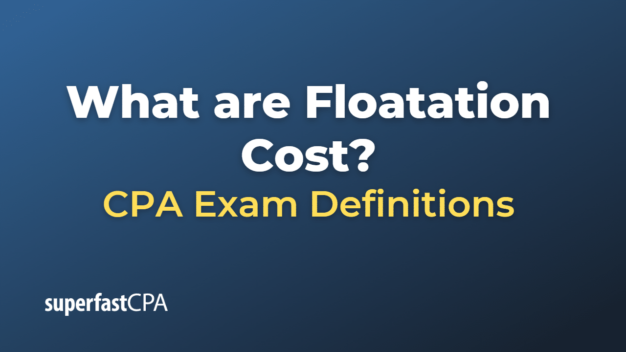 What are Floatation Cost?