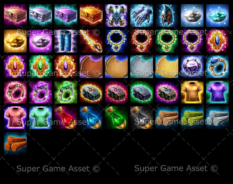 Basic RPG Item Icons game icons Super Game Asset