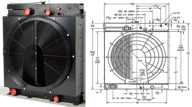 Detroit Diesel Series 60 (475HP) Complete Industrial Radiator