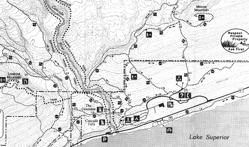 Cascade River State Park Map Cascades River State Park Hiking Trail Map