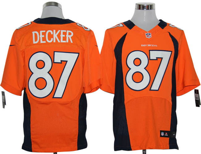 Size 60 4XLEric Decker Denver Broncos 87 Orange Stitched Nike Elite