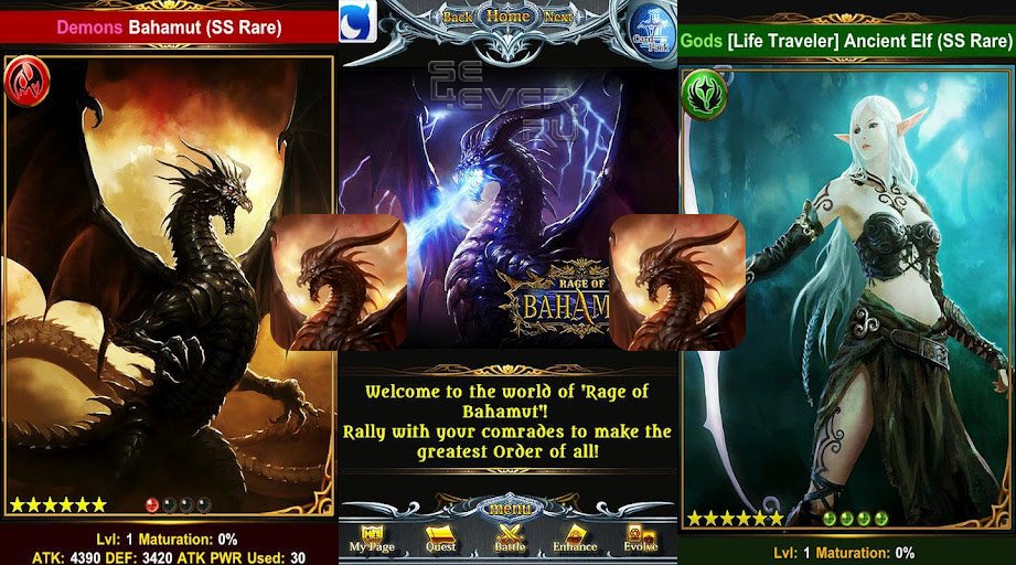 Android/iOs Trading Card Game Rage of Bahamut