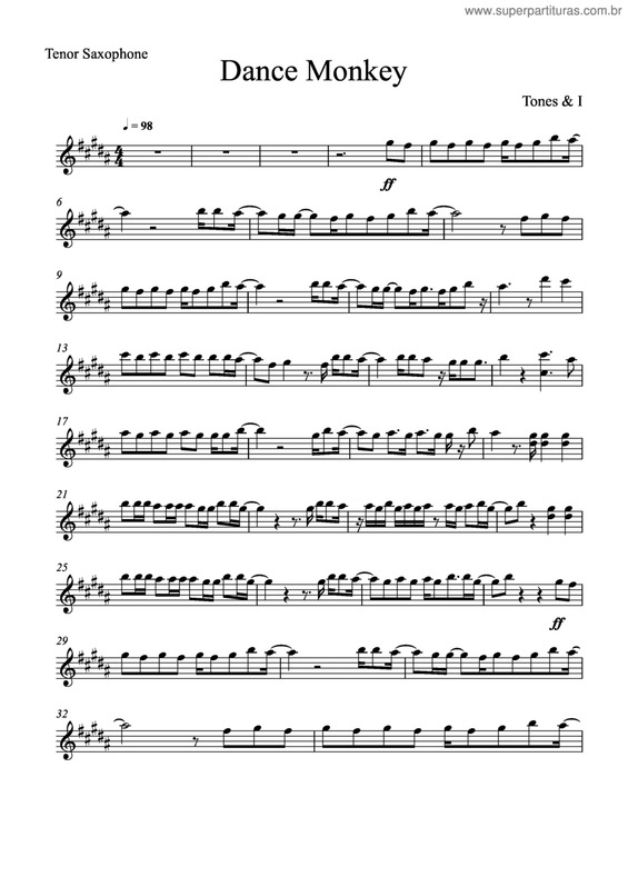 Super Partituras Dance Monkey (Tones & I)