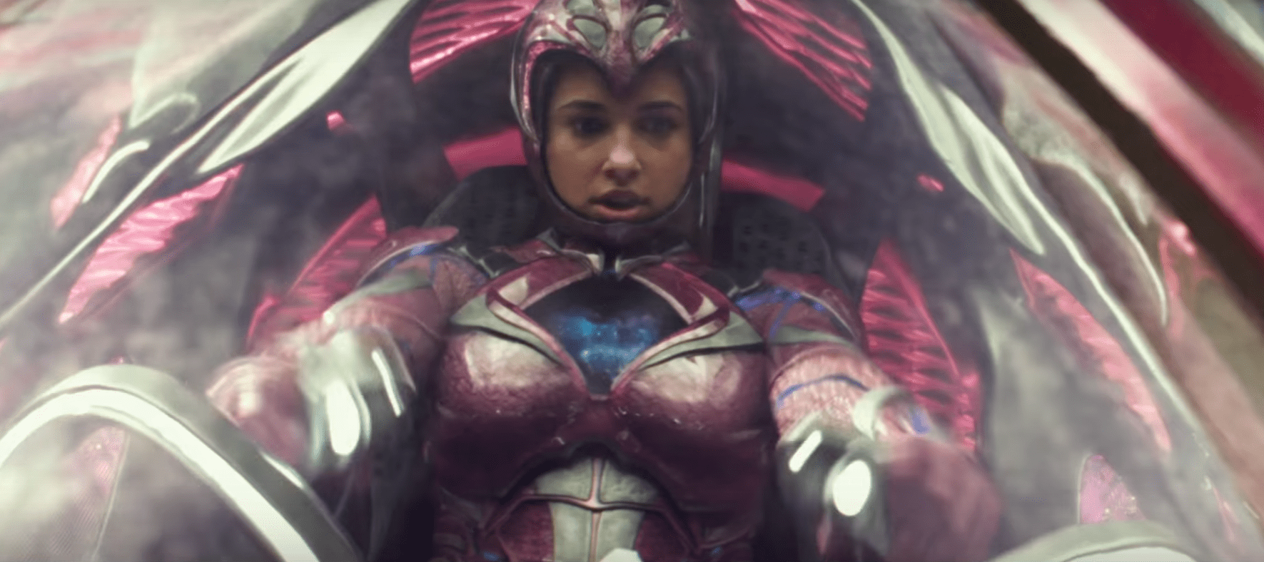 Pink Ranger flying Zordmin Image