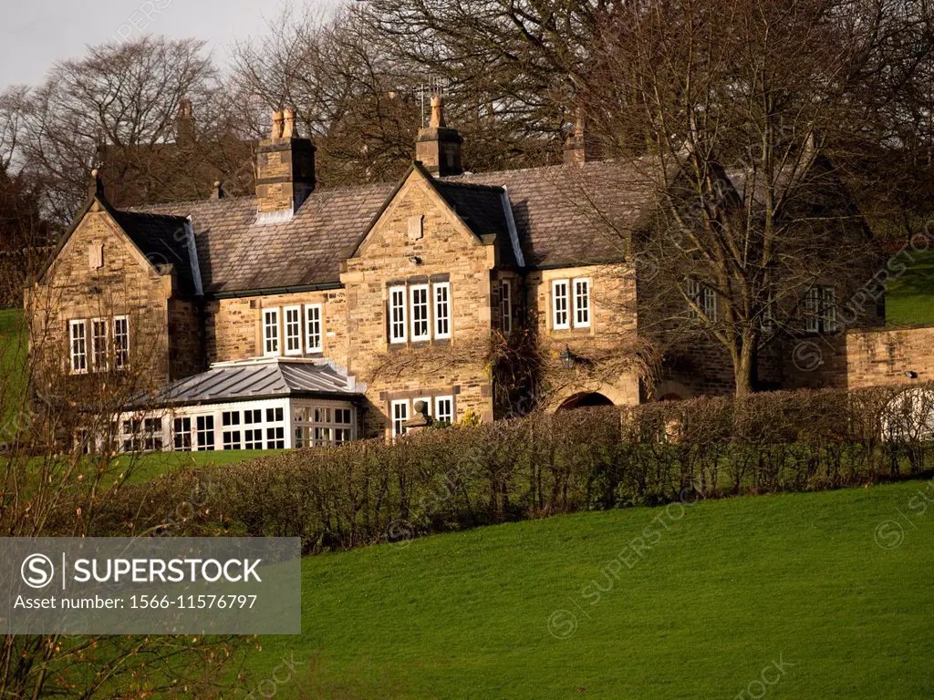 a detached rural residence house near Matlock, Derbyshire, Britain