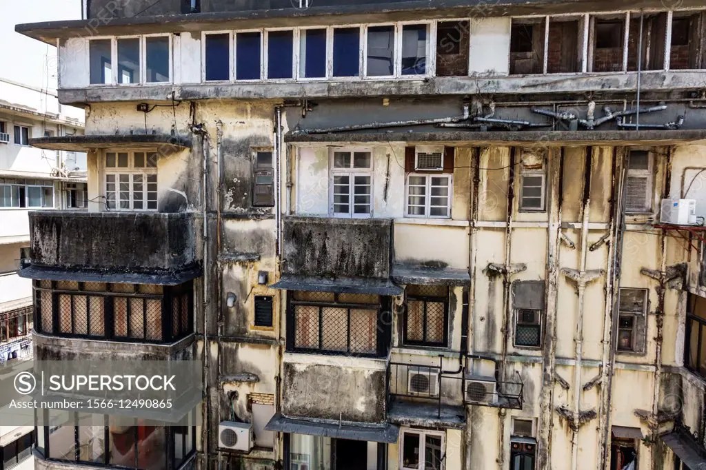 India, Asian, Mumbai, Churchgate, Veer Nariman Road, apartment building