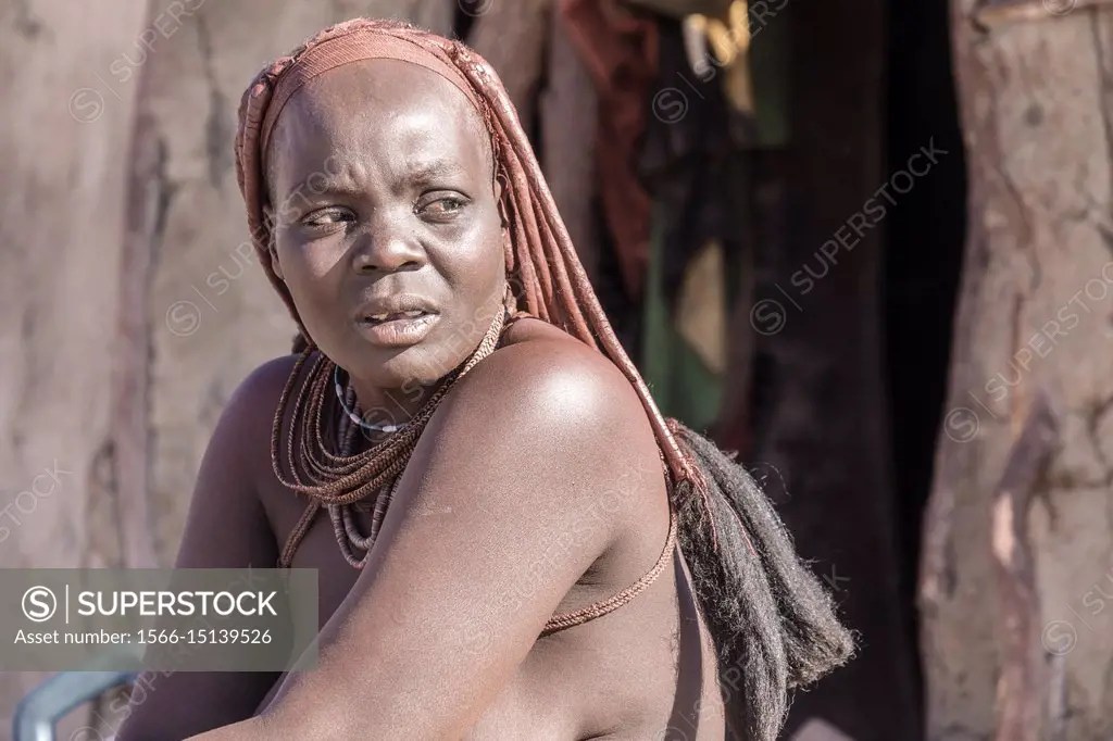 Himba, tribal village, Namibia, Africa. - SuperStock