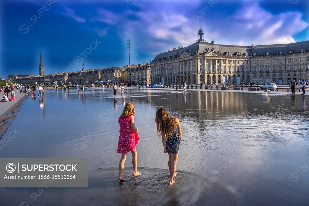 France, Nouvelle Aquitaine, Gironde, ""Miroir d´eau"", by Place de la