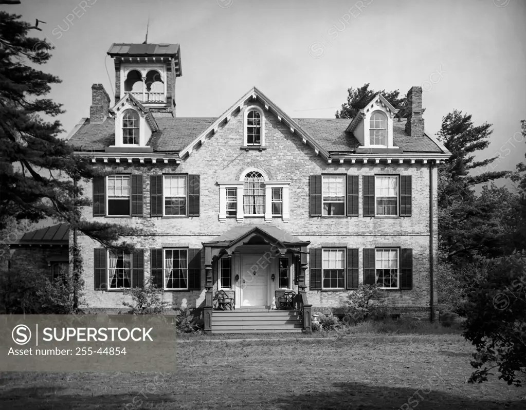 Facade of a house, Lindenwald, Home of US President Martin Van Buren