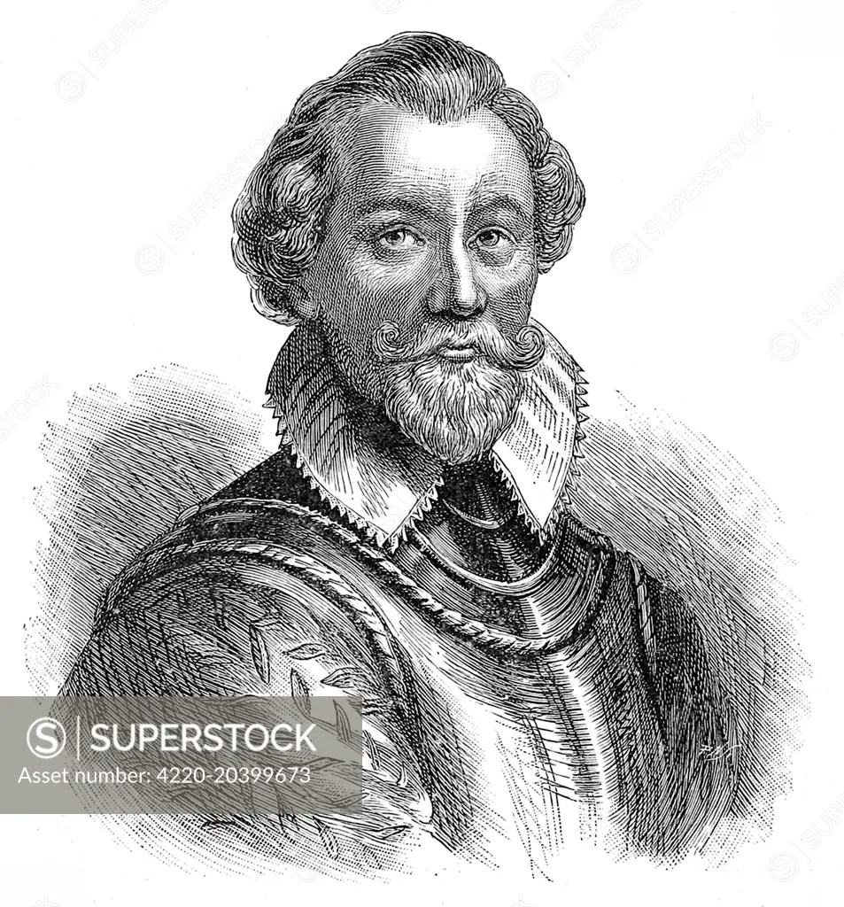 Engraving of Sir Martin Frobisher (c.15351594), Elizabethan explorer