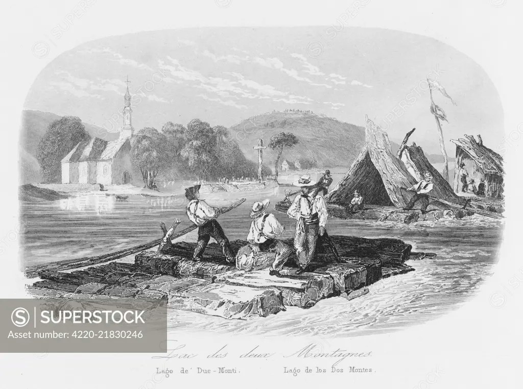 View of the Lake of Two Mountains (Lac des Deux Montagnes), in Quebec