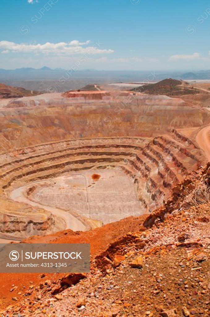 The openpit Morenci Mine in Morenci, Arizona, is the largest copper