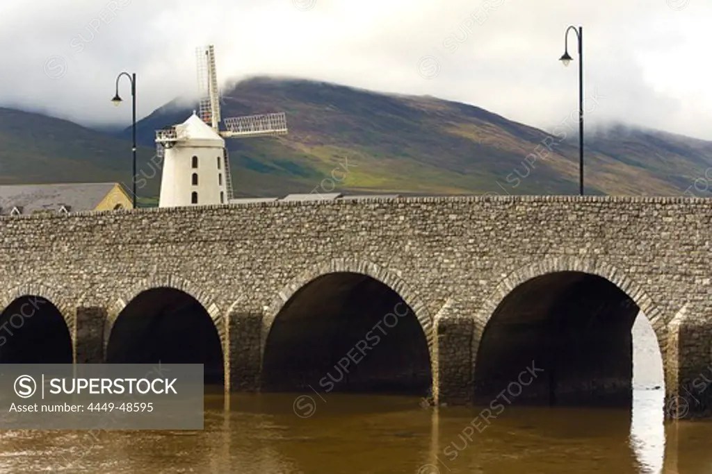 Blennerville Windmill and stone bridge, Tralee, Dingle Peninsula