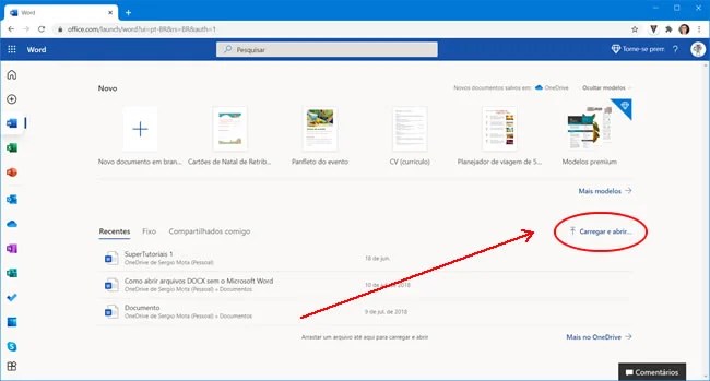 Como editar documentos DOC e DOCX do Word online