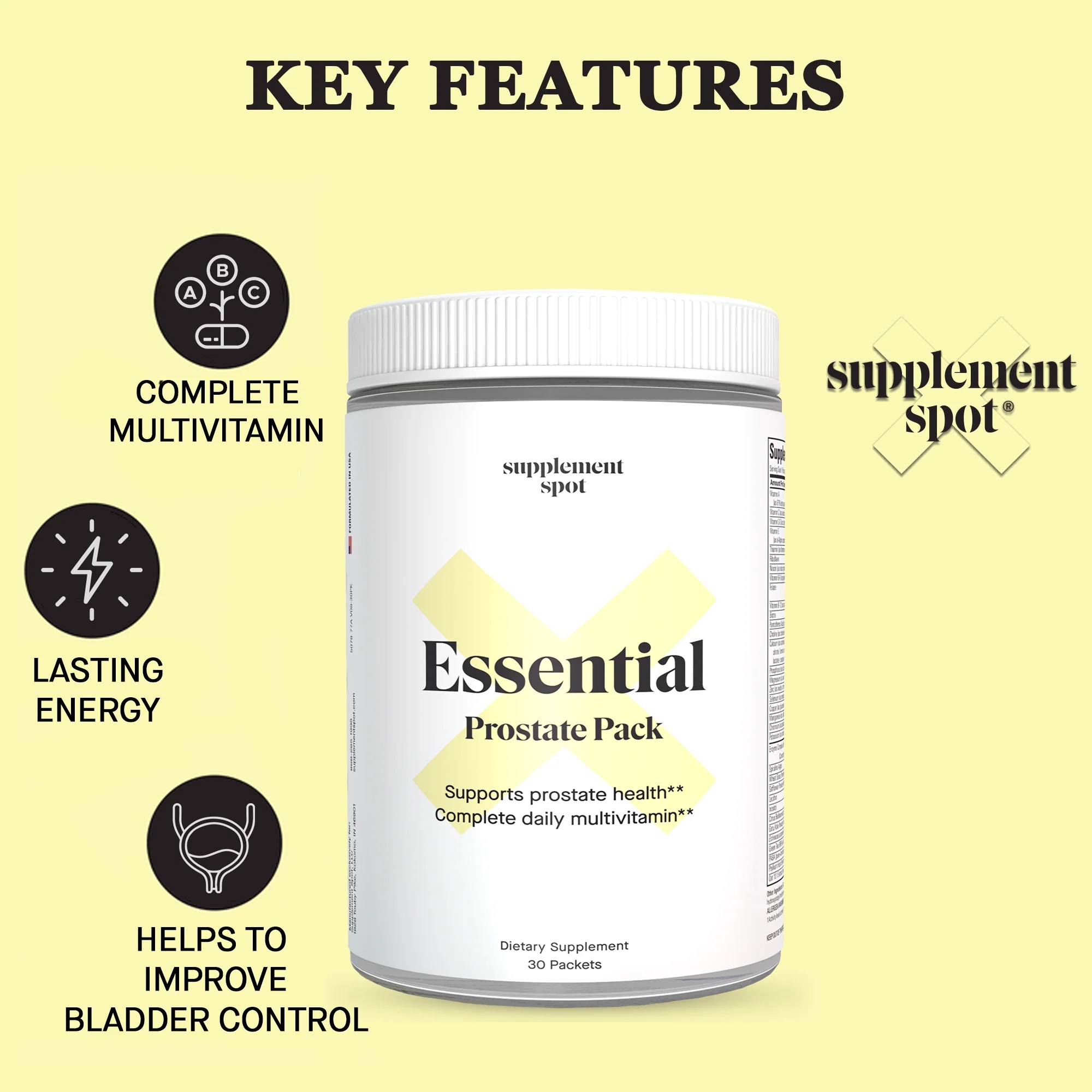 Essential Prostate Pack Multivitamin Formula Supplement Spot