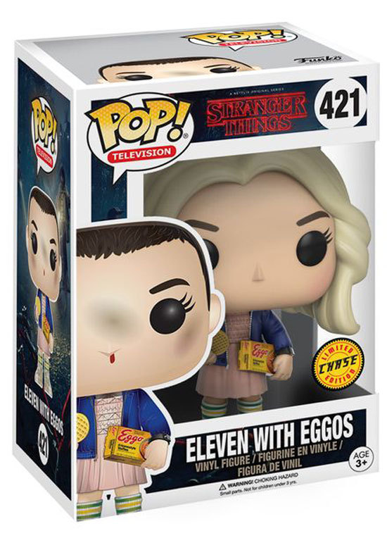 FUNKO POP! CHASE RARE Stranger Things Eleven With Eggos (With Wig) 421