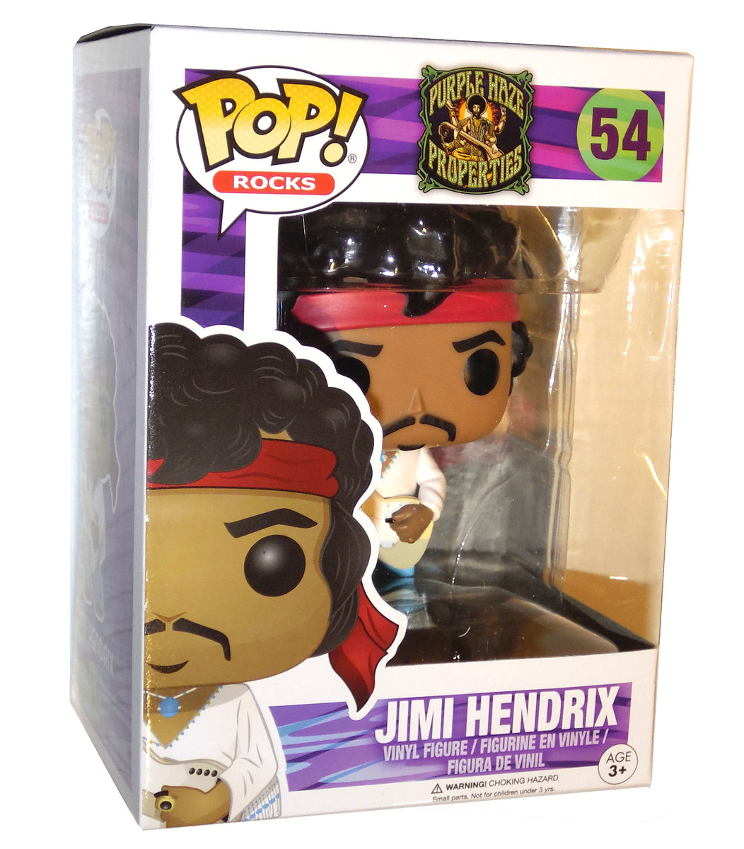 Funko POP! Rocks 54 Jimi Hendrix (Woodstock) White Guitar New Mint