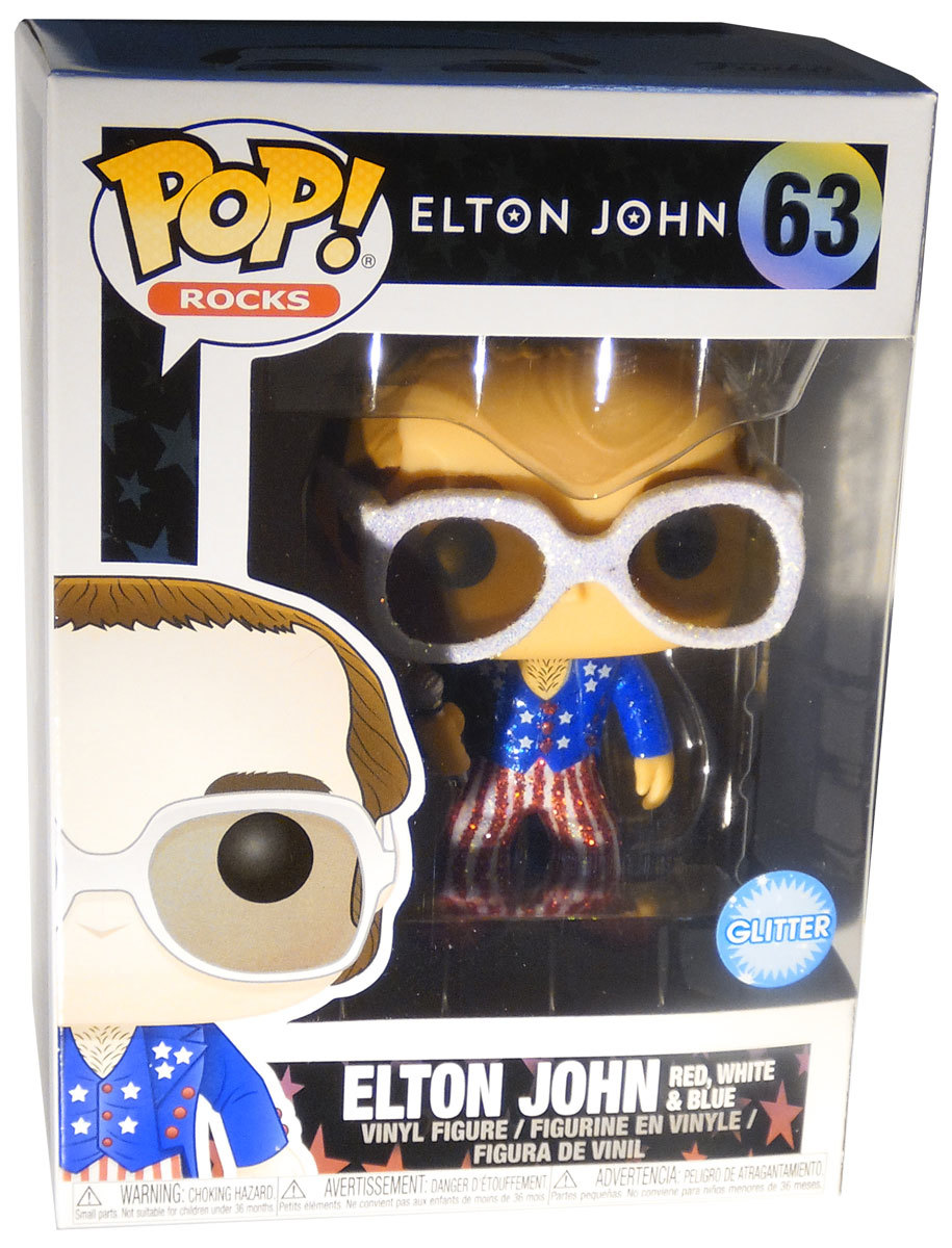 Funko POP! Rocks Elton John 63 Elton John Red, White & Blue (Glitter