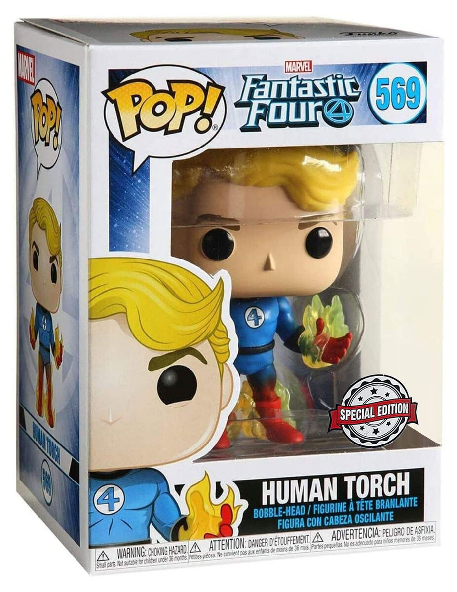 Funko POP! Marvel Fantastic Four 568 Human Torch (With Flames) New
