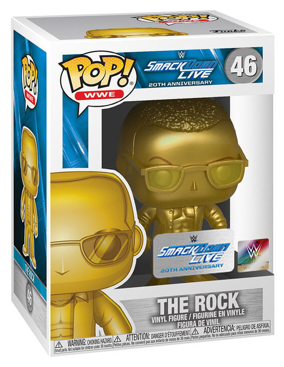 Funko POP! WWE Wrestling 46 The Rock (Smackdown Live!) Limited Gold