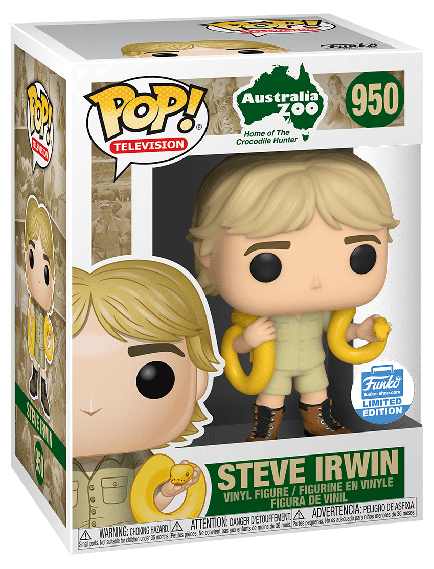 Funko POP! Television Crocodile Hunter 950 Steve Irwin (With Snake