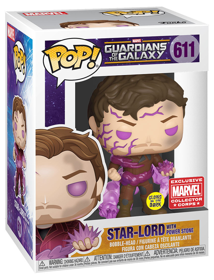 Funko POP! Marvel Guardians 611 StarLord Power Stone Glow Collector