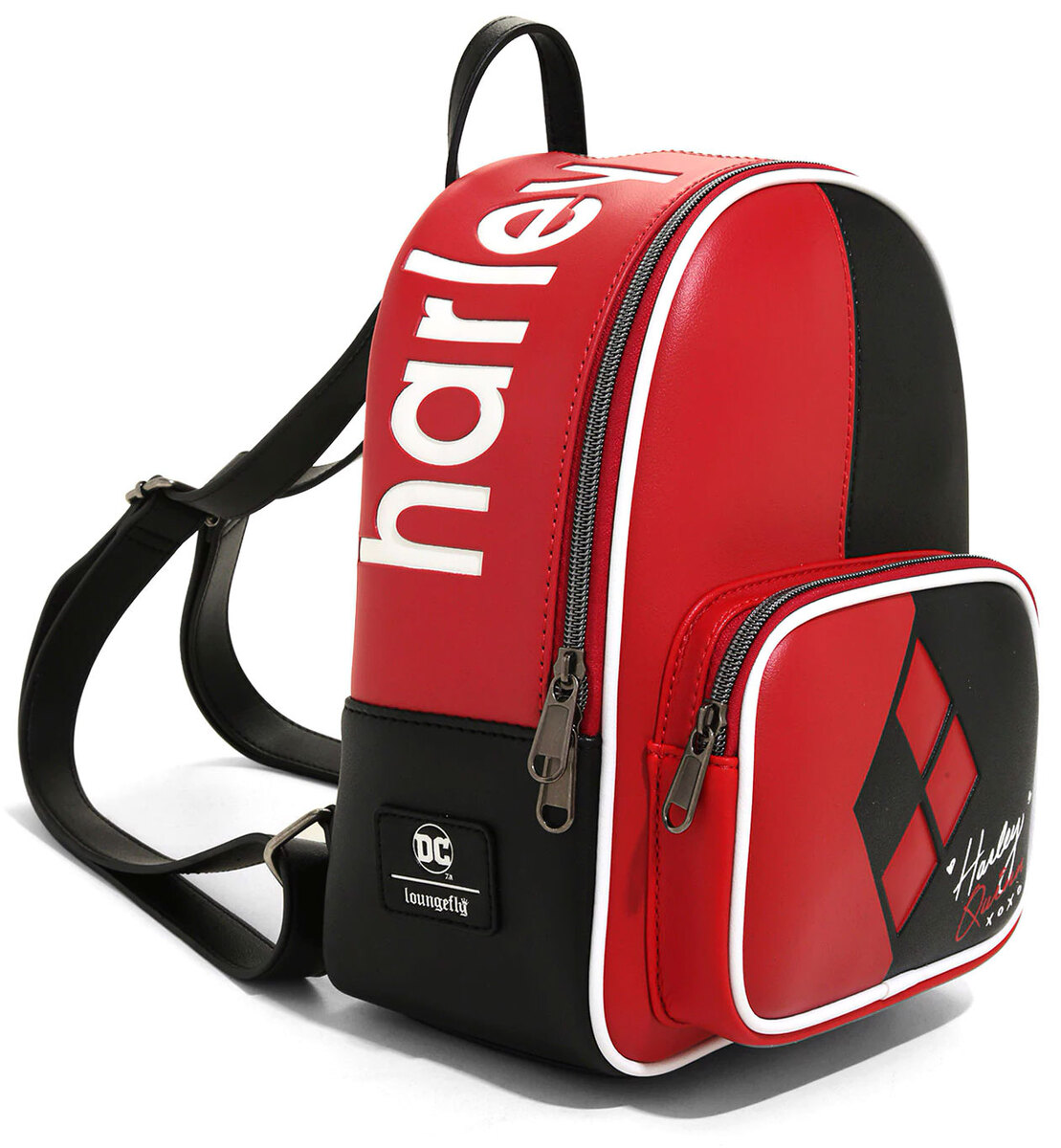 DC Comics Harley Quinn ColorBlock Mini Backpack by Loungefly New