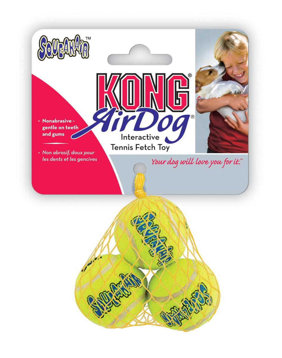 KONG Airdog Squeaker Balls For Dogs and Puppies in Four Sizes Kong