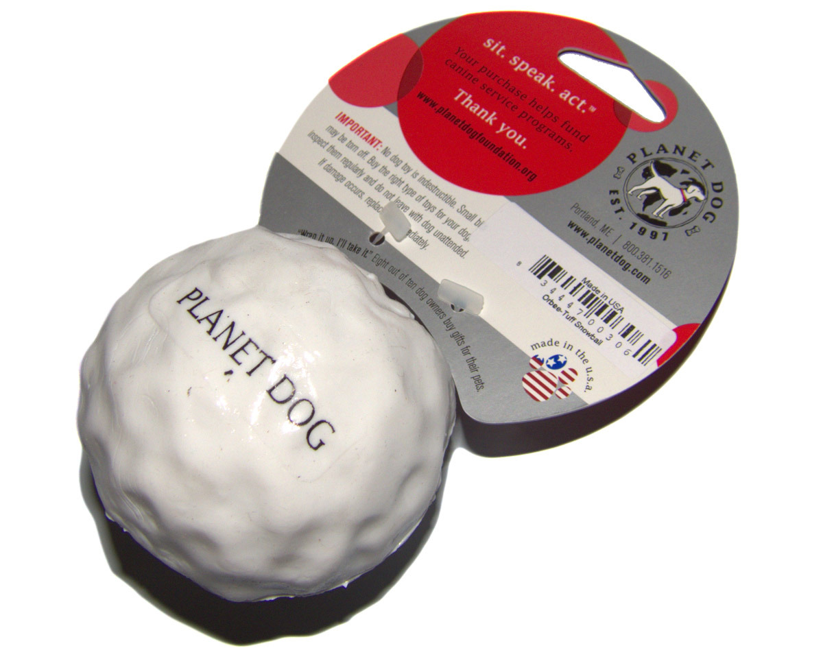 Dog Orbee Tuff Ball Snowball Medium White Dog Toy