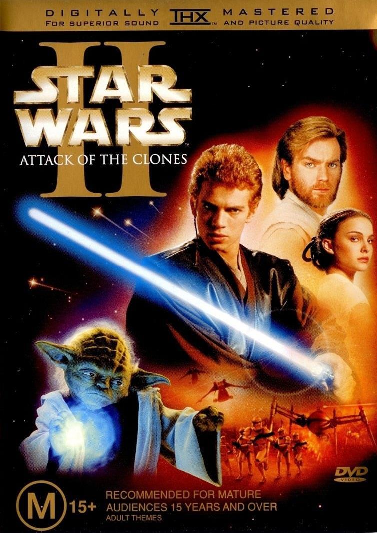 Star Wars 2 Attack Of The Clones (DVD, 2002, 2 Disc Version) As New