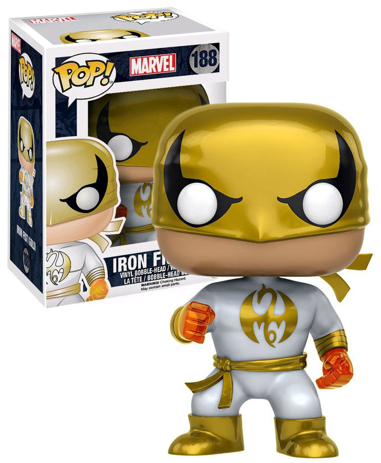 FUNKO POP! Iron Fist (Gold) 188 EXCLUSIVE New Mint Condition