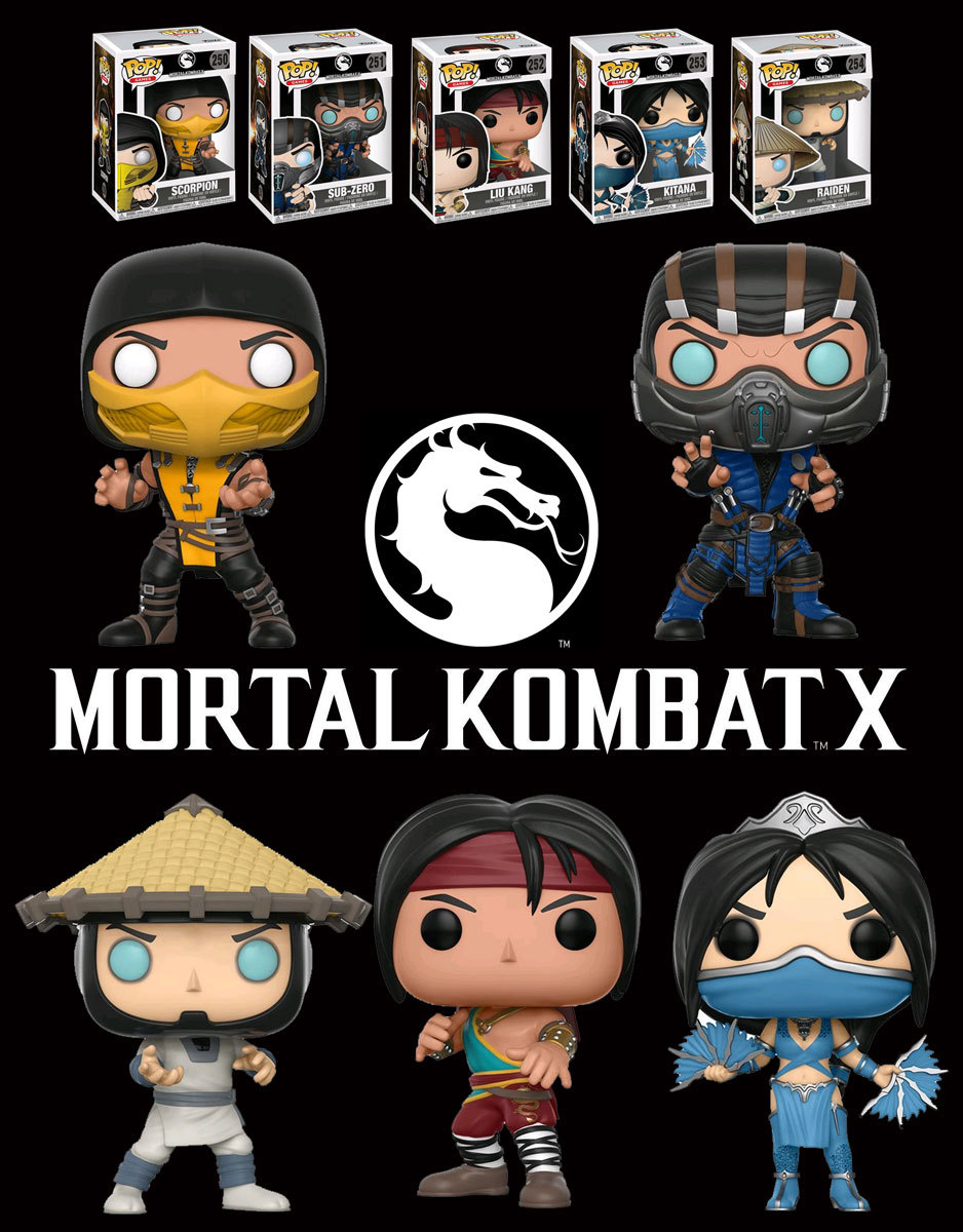 Funko POP! Games Mortal Kombat X Bundle (5 POPs) New, Mint Condition