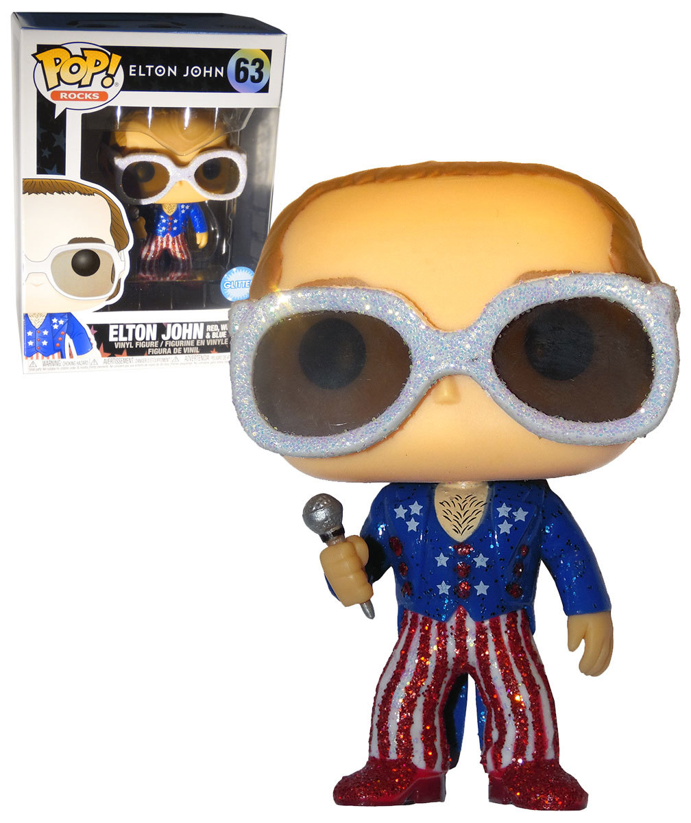 Funko POP! Rocks Elton John 63 Elton John Red, White & Blue (Glitter