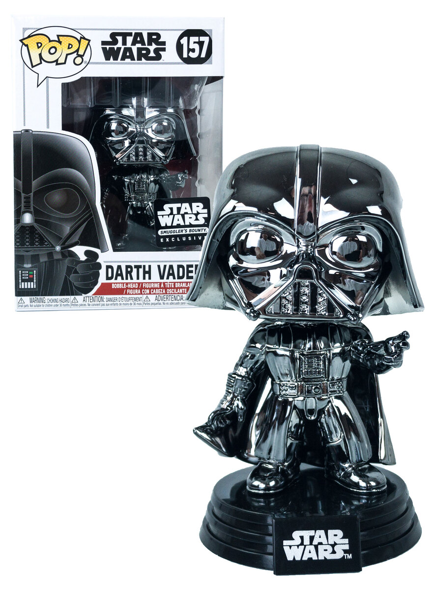 Funko POP! Star Wars 157 Darth Vader (Black Chrome) Smugglers Bounty