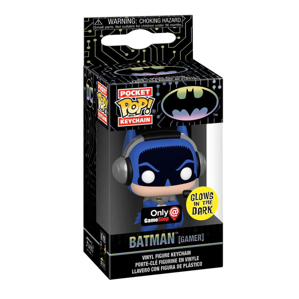 Funko Pocket POP! DC Batman (Glow) Limited Gamestop Edition Keychain