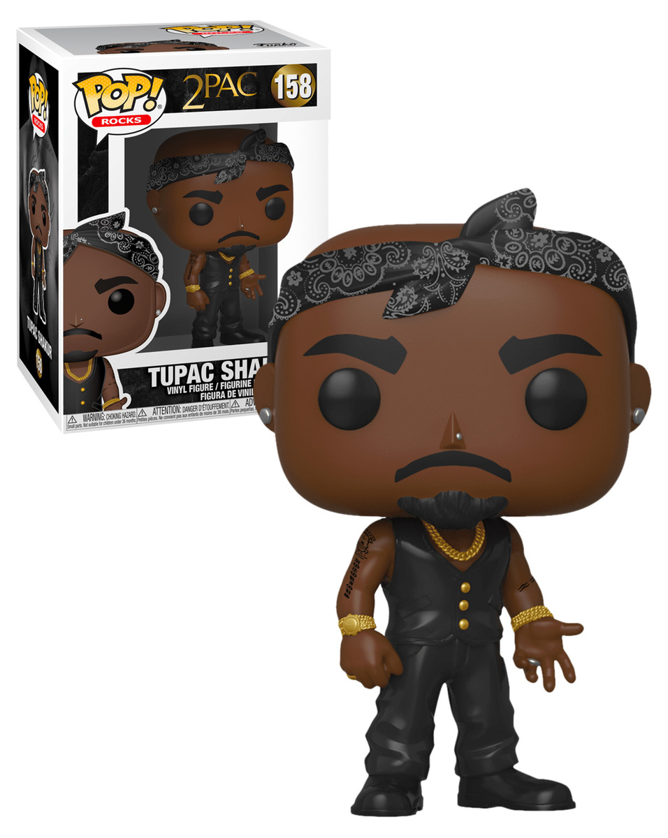 Funko POP! Rocks 2PAC 158 Tupac Shakur (In Vest) New, Mint Condition