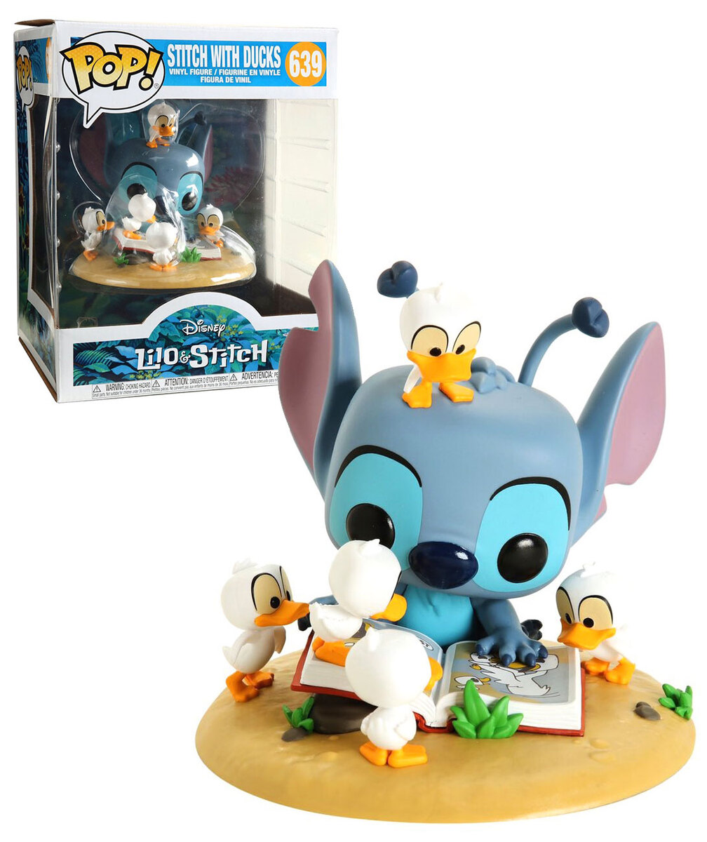 Funko POP! Deluxe Disney Lilo And Stitch 639 Stitch With Ducks New