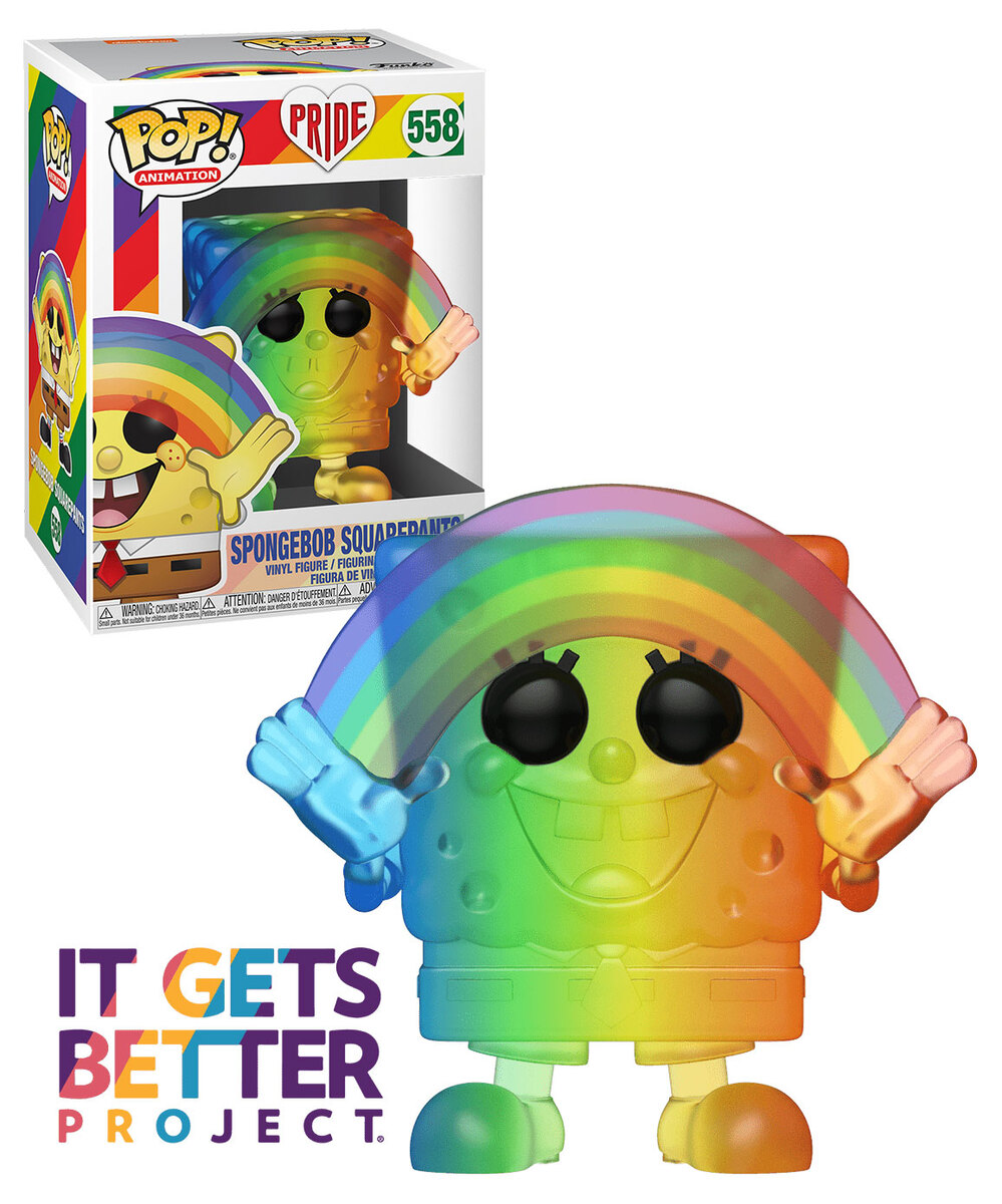 Funko POP! Animation 558 Pride Spongebob Squarepants (Rainbow) New