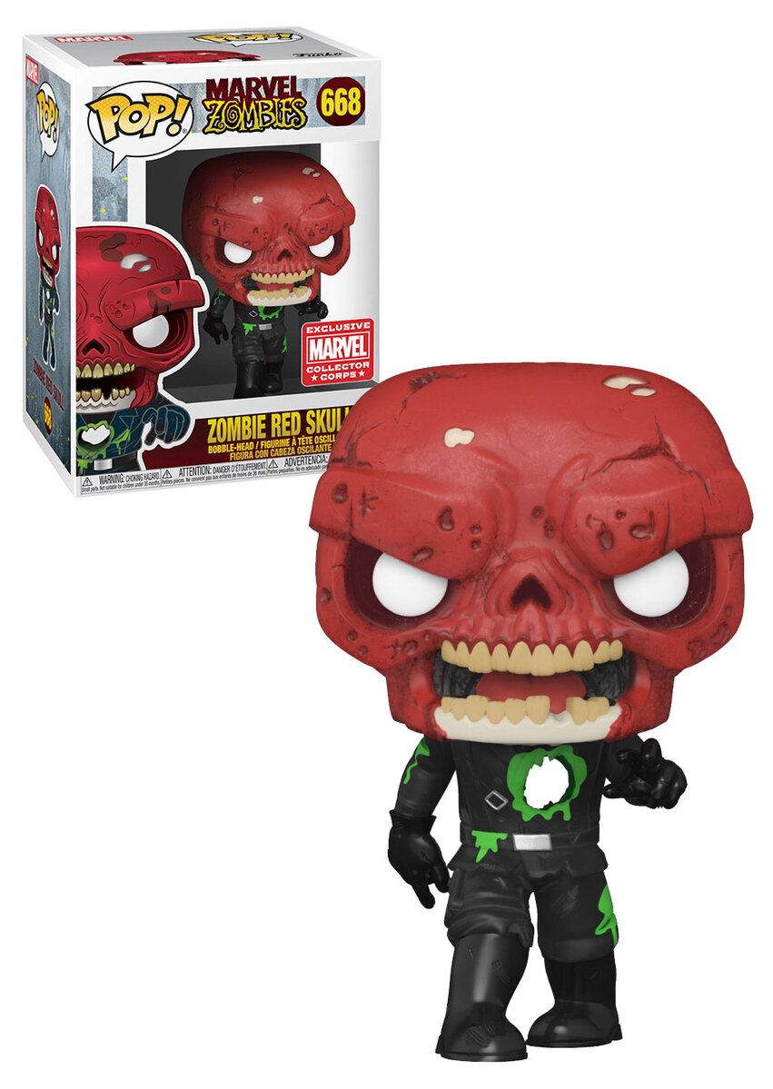 Funko POP! Marvel Zombies 668 Red Skull Collector Corps Exclusive New