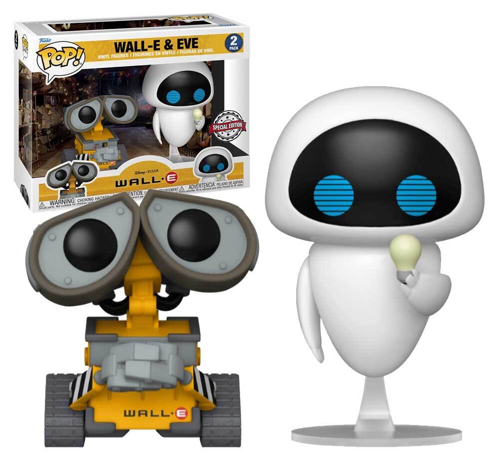 Funko POP! Disney WallE POP! 2 Pack Cooler WallE & Bulb Eve New
