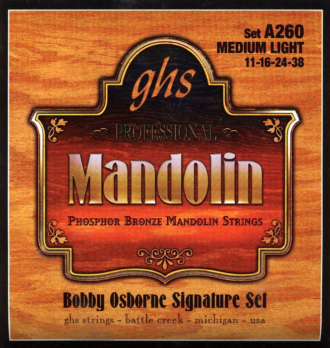 GHS A260 Bobby Osborne Phosphor Bronze Mandolin Strings Medium Light