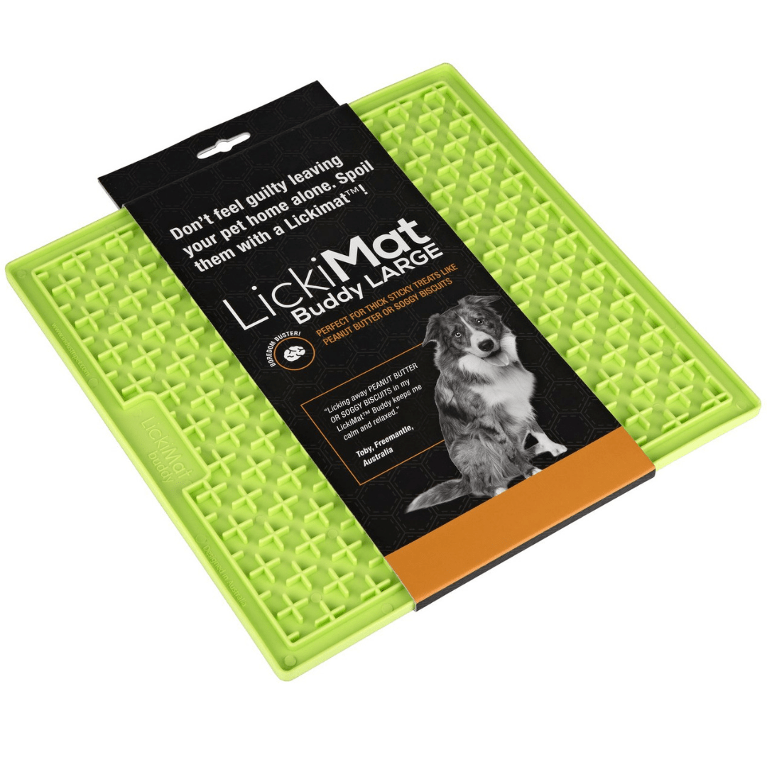 Lickimat Oral Health Boredom Buster For Dogs Buddy Large, Green